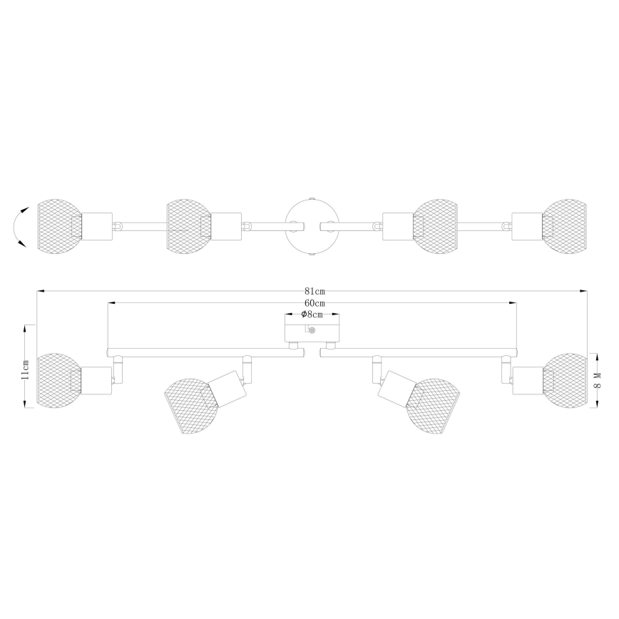 Globo - Akcentinis šviestuvas 4xE14/40W/230V
