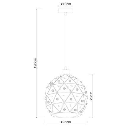 Globo 54029H - Pakabinamas sietynas JODIE 1xE27/60W/230V diametras 25 cm