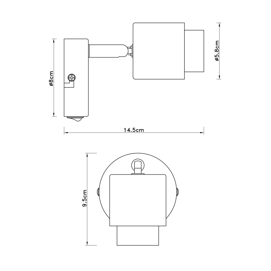 Globo - SIeninis akcentinis šviestuvas 1xE27/40W/230V