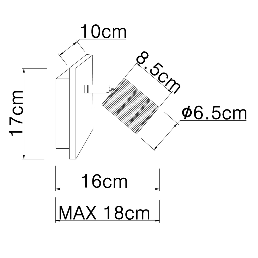 Globo - Sieninis akcentinis šviestuvas 1xE27/60W/230V