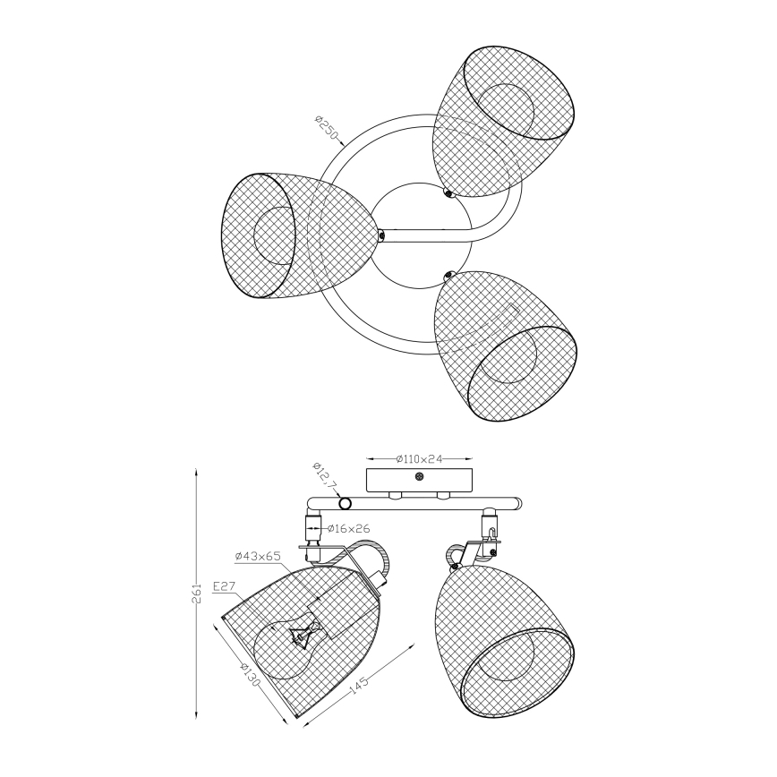 Globo - Akcentinis šviestuvas 3xE27/60W/230V