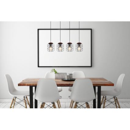 Globo - Pakabinama liustra ant laido 4xE27/40W/230V