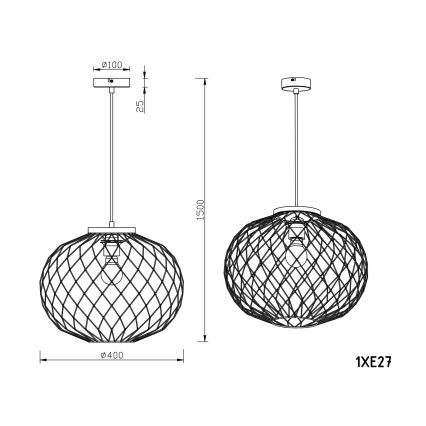 Globo - Pakabinamas sietynas 1xE27/60W/230V