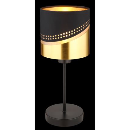 Globo - Stalinis šviestuvas 1xE27/40W/230V diametras 16 cm juoda/auksas