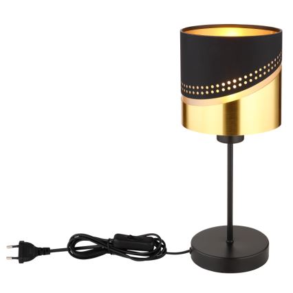 Globo - Stalinis šviestuvas 1xE27/40W/230V diametras 16 cm juoda/auksas