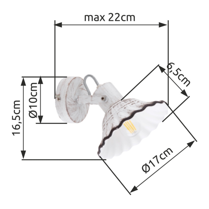 Globo - Sieninis akcentinis šiestuvas 1xE27/40W/230V