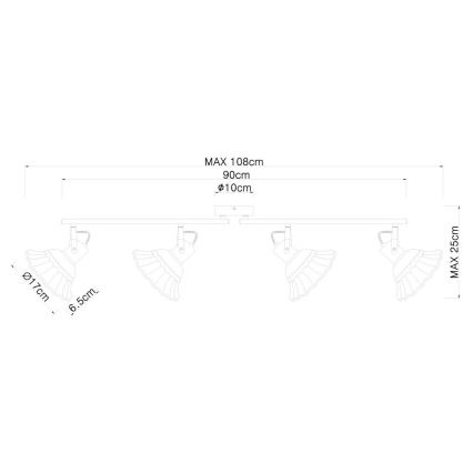 Globo - Akcentinis šviestuvas 4xE27/40W/230V