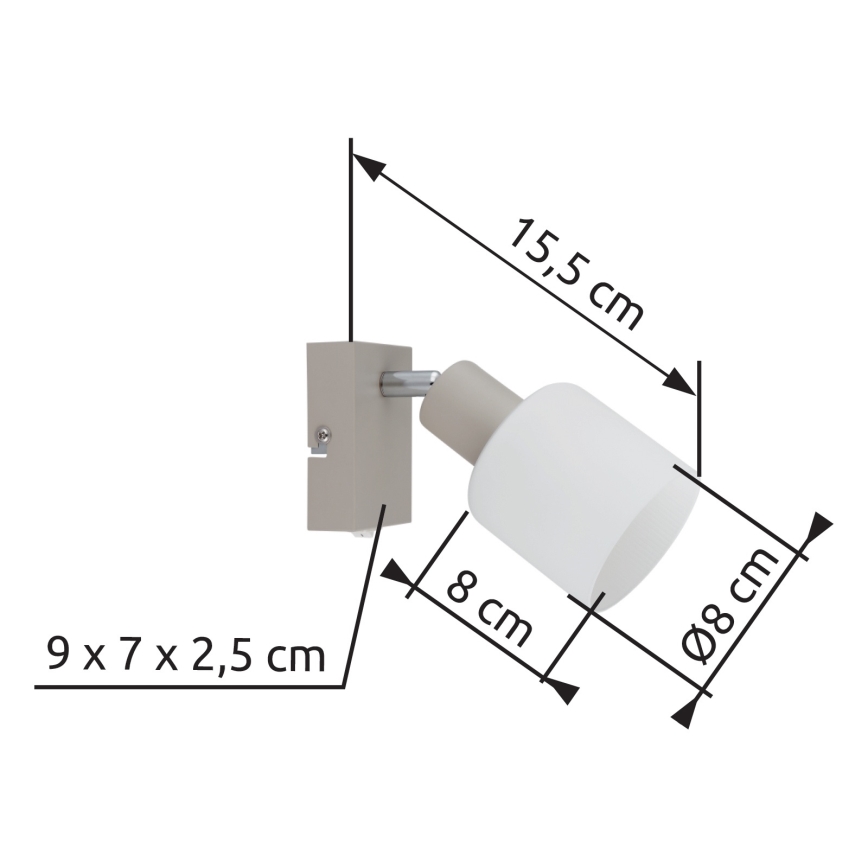 Globo - Sieninis taškinis šviestuvas 1xE14/25W/230V