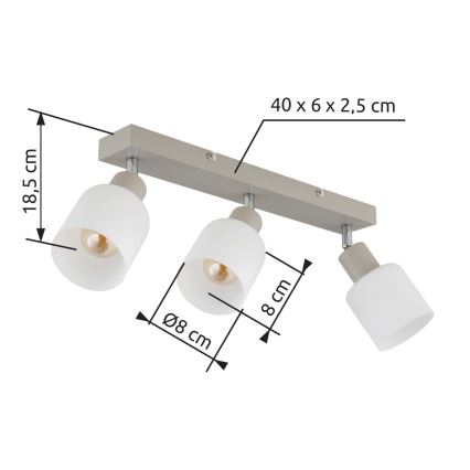 Globo - Taškinis šviestuvas 3xE14/25W/230V