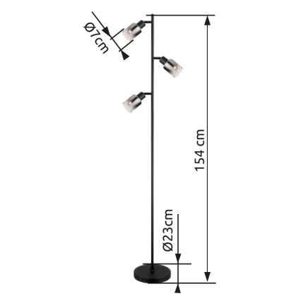 Globo - Toršeras 3xE14/40W/230V