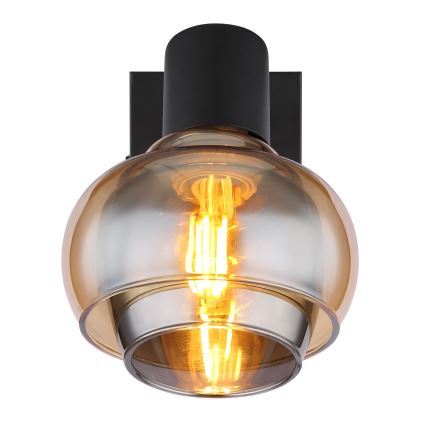 Globo - Sieninis kryptinis šviestuvas 1xE14/40W/230V juodas