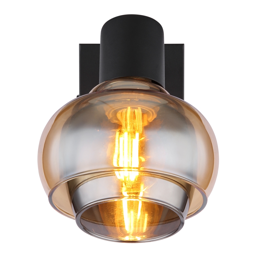 Globo - Sieninis kryptinis šviestuvas 1xE14/40W/230V juodas