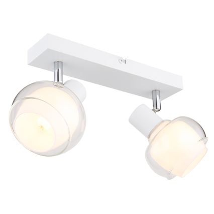 Globo - Taškinis šviestuvas 2xE14/40W/230V baltas