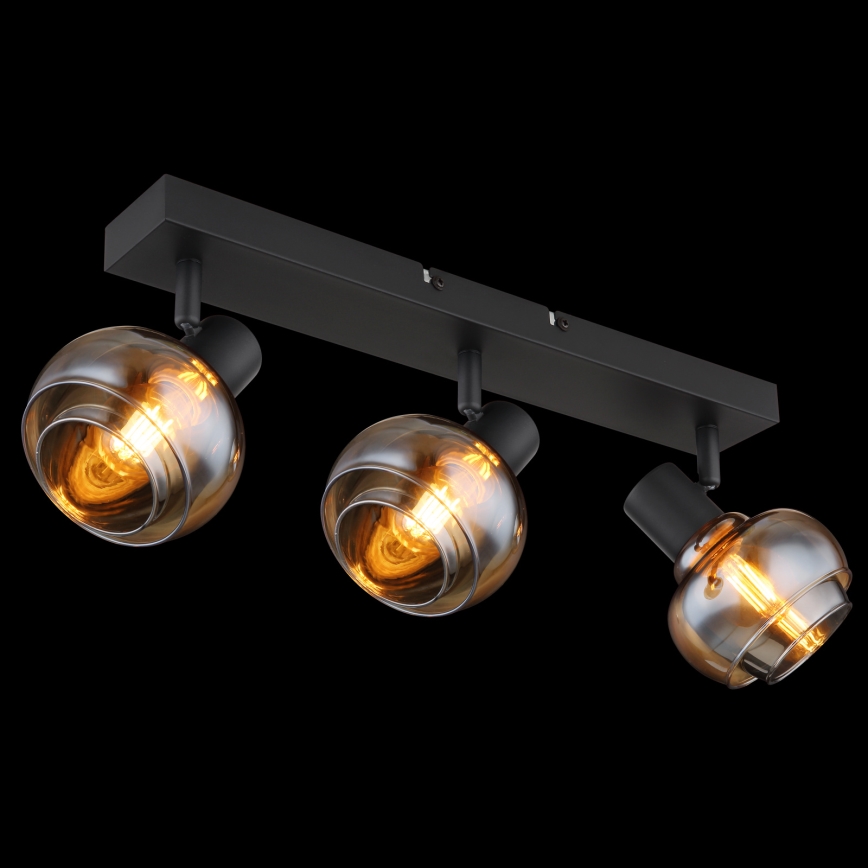 Globo - Taškinis šviestuvas 3xE14/40W/230V juodas