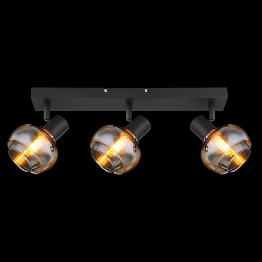 Globo - Taškinis šviestuvas 3xE14/40W/230V juodas