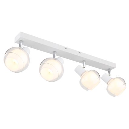 Globo - Taškinis šviestuvas 4 x E14, 40 W, 230 V, baltas