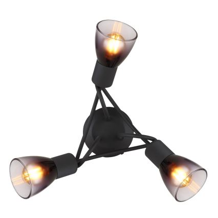 Globo - Tvirtinamas sietynas 3xE14/25W/230V juoda