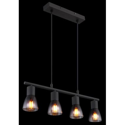 Globo - Pakabinamas sietynas 4xE14/25W/230V juoda