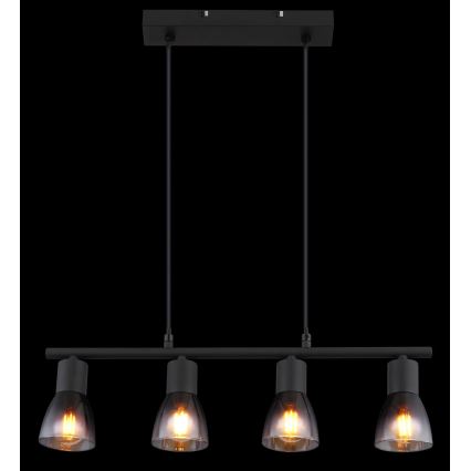 Globo - Pakabinamas sietynas 4xE14/25W/230V juoda