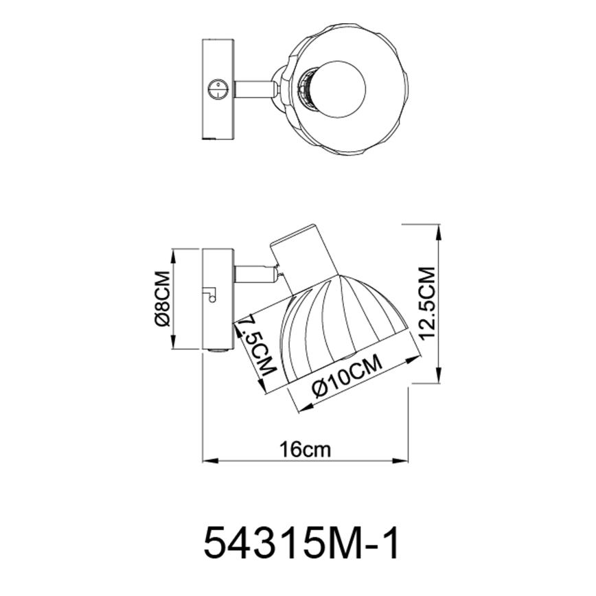 Globo - Sieninis akcentinis šviestuvas 1xE14/40W/230V auksas