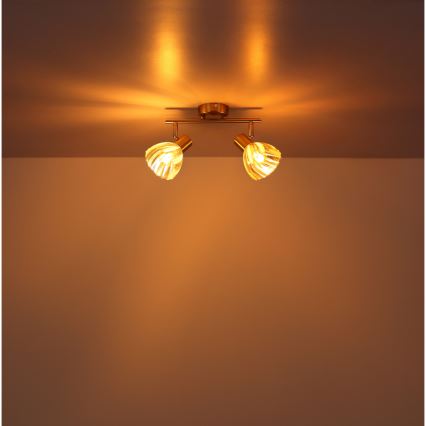 Globo - Akcentinis apšvietimas 2xE14/40W/230V auksas
