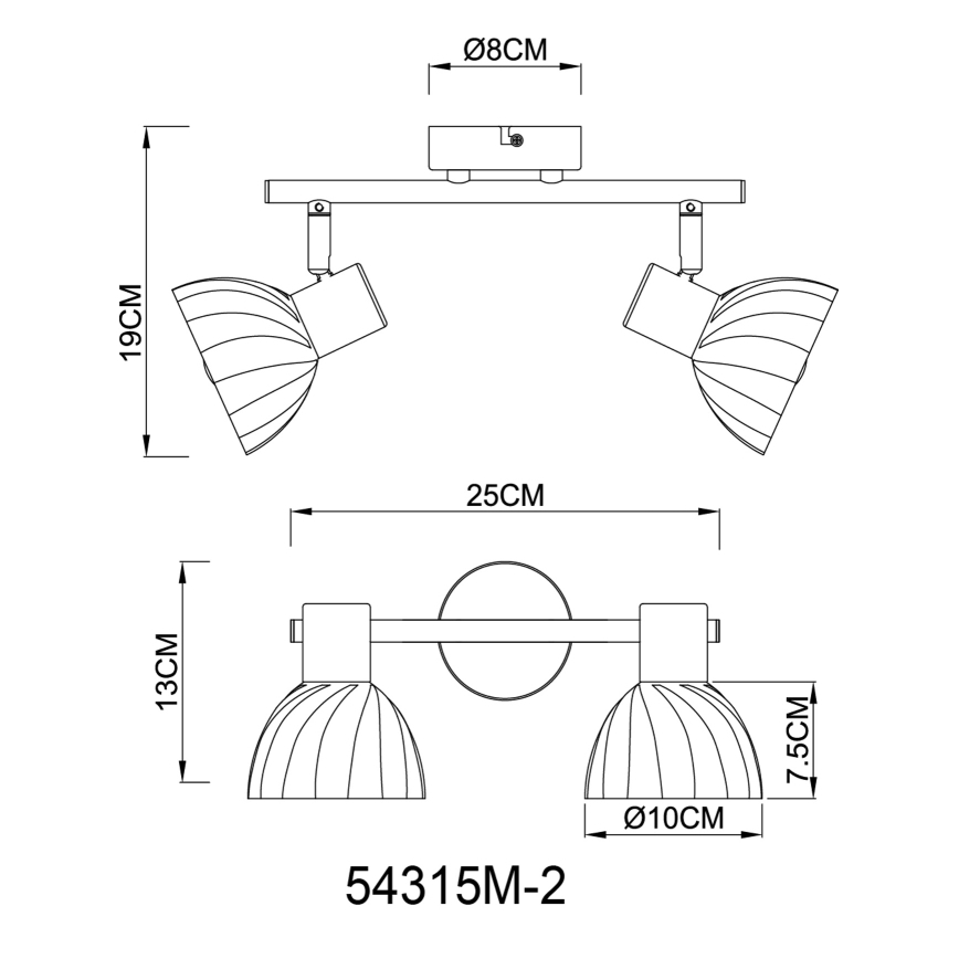 Globo - Akcentinis apšvietimas 2xE14/40W/230V auksas