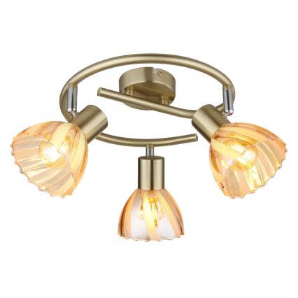 Globo - Akcentinis apšvietimas 3xE14/40W/230V auksas