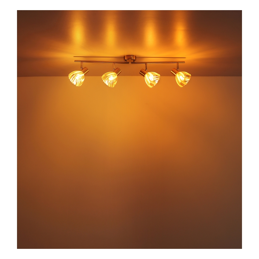 Globo - Akcentinis apšvietimas 4xE14/40W/230V auksas