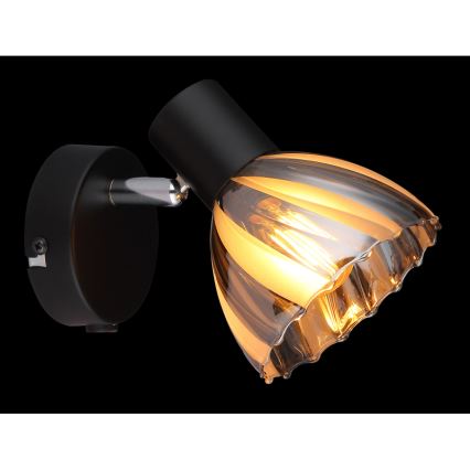 Globo - Sieninis akcentinis šviestuvas 1xE14/40W/230V juoda