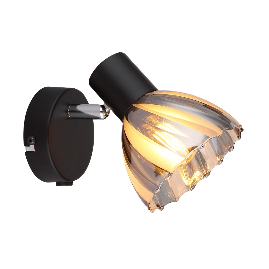 Globo - Sieninis akcentinis šviestuvas 1xE14/40W/230V juoda