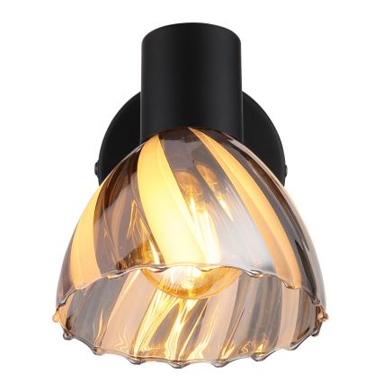 Globo - Sieninis akcentinis šviestuvas 1xE14/40W/230V juoda