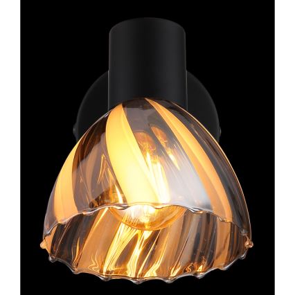 Globo - Sieninis akcentinis šviestuvas 1xE14/40W/230V juoda