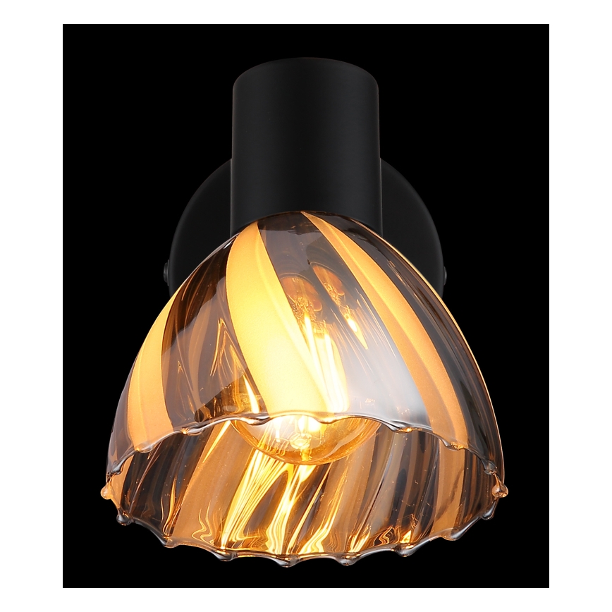 Globo - Sieninis akcentinis šviestuvas 1xE14/40W/230V juoda