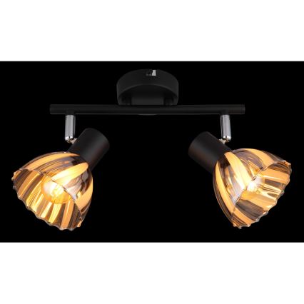 Globo - Akcentinis apšvietimas 2xE14/40W/230V juoda
