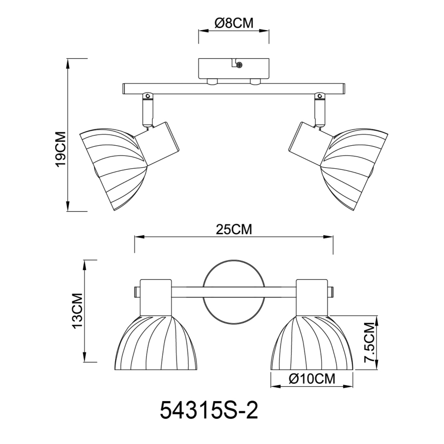 Globo - Akcentinis apšvietimas 2xE14/40W/230V juoda