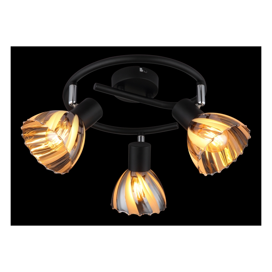 Globo - Akcentinis apšvietimas 3xE14/40W/230V juoda