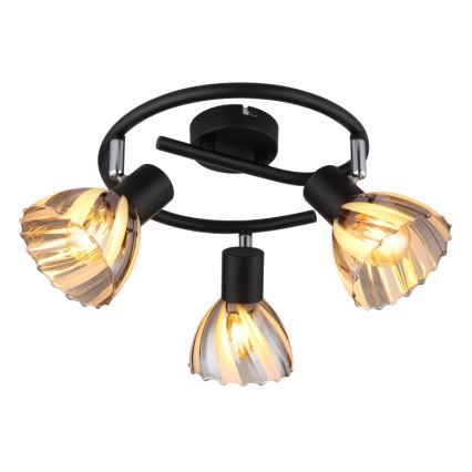 Globo - Akcentinis apšvietimas 3xE14/40W/230V juoda