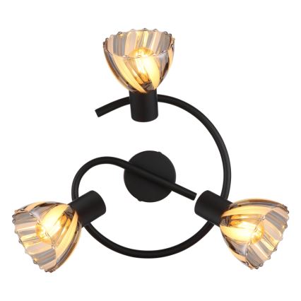 Globo - Akcentinis apšvietimas 3xE14/40W/230V juoda