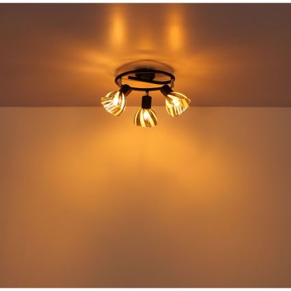 Globo - Akcentinis apšvietimas 3xE14/40W/230V juoda