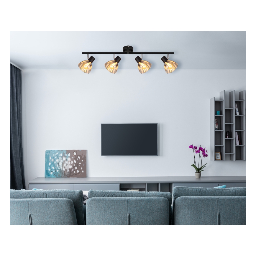 Globo - Akcentinis apšvietimas 4xE14/40W/230V juoda
