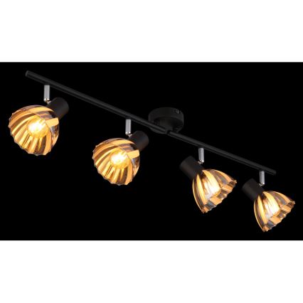 Globo - Akcentinis apšvietimas 4xE14/40W/230V juoda