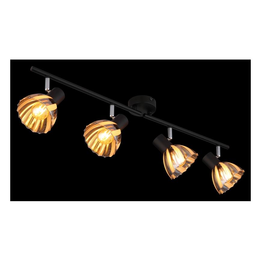 Globo - Akcentinis apšvietimas 4xE14/40W/230V juoda