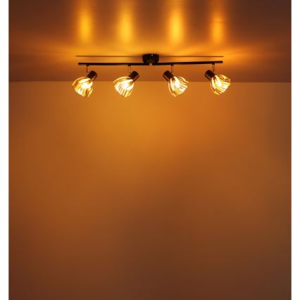 Globo - Akcentinis apšvietimas 4xE14/40W/230V juoda