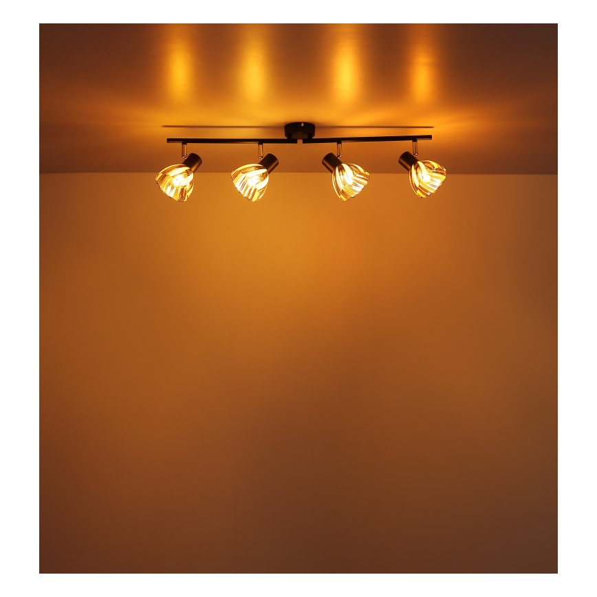 Globo - Akcentinis apšvietimas 4xE14/40W/230V juoda
