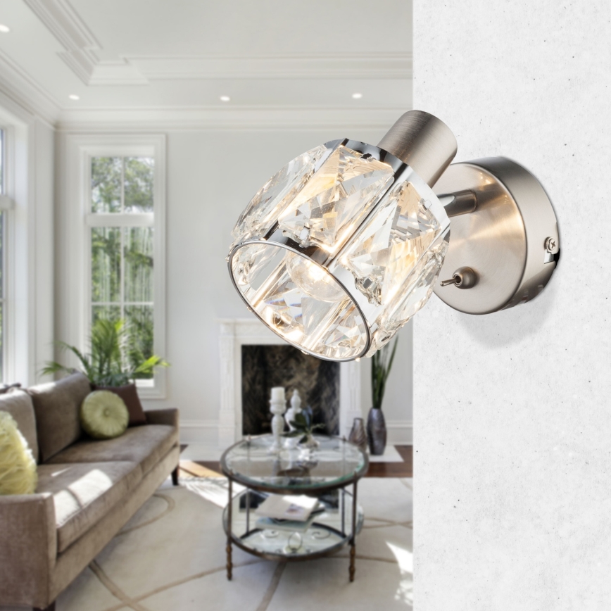 Globo - Sieninis kryptinis šviestuvas 1xE14/40W/230V