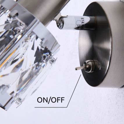 Globo - Sieninis kryptinis šviestuvas 1xE14/40W/230V