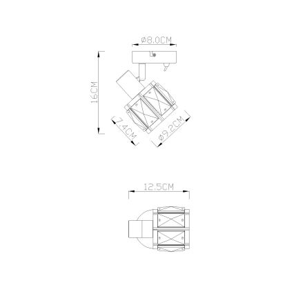 Globo - Sieninis kryptinis šviestuvas 1xE14/40W/230V