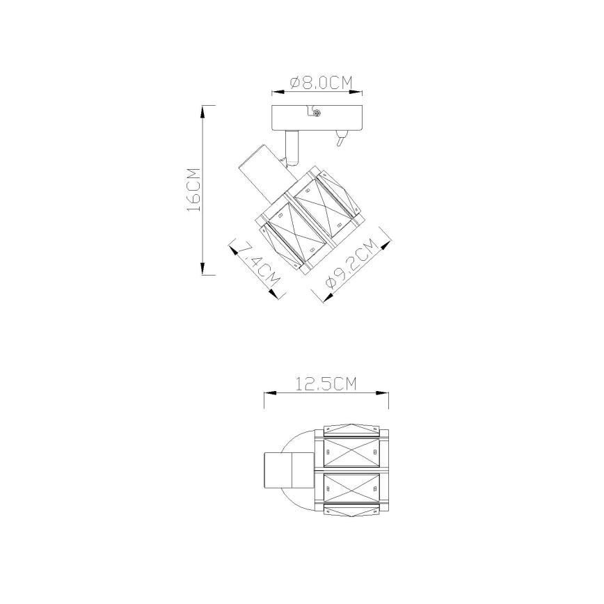 Globo - Sieninis kryptinis šviestuvas 1xE14/40W/230V