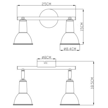 Globo - Akcentinis apšvietimas 2xE14/40W/230V