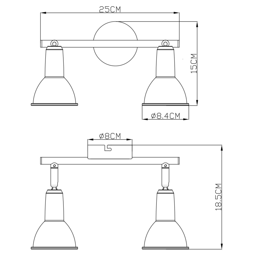 Globo - Akcentinis apšvietimas 2xE14/40W/230V